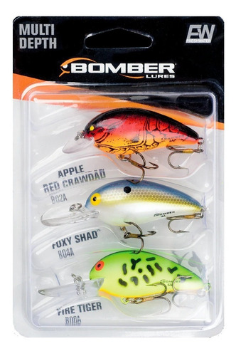 Bomber Model A (3 Piezas) Pack Pesca Señuelos Lobina Robalo