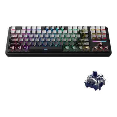 Teclado Gamer Mecánico Ergonomico Inalambrico MACHENIKE KG87 Rgb Gasket Para Pc\u002FLaptop 87 Teclas Anti-ghosting Hot-swap 8000mAh Recargable (Cable + Receptor USB de 2.4 GHz + Bluetooth) | Meses sin interés