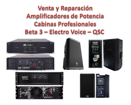 Venta Reparación Amplificadores De Potencia Cabinas 