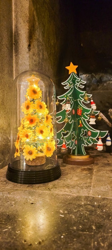 Árvore De Natal Com Girassóis Pinheiro G Luminária Girassol 