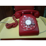 Antiguo Telefono Rojo Retro Vintage Hermoso Itt
