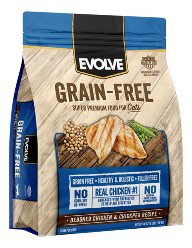 Evolve Cat Grain Free Chicken - Pollo 3 Lb - 1.36 Kg