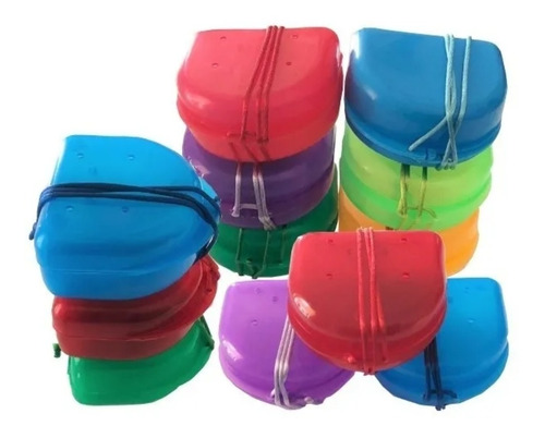 Kit De 10 Cajas Para Guardas De Ortodoncia Colores Surtidos