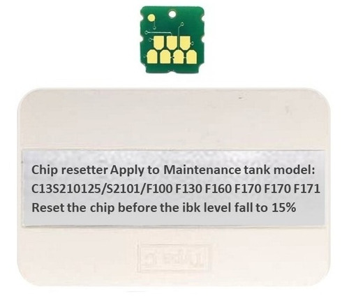 Reseteador Tanque Chip S2101 C13s210125 F100 F130 F170 F171
