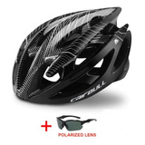 Casco De Bicicleta Negro Mtb Gravel Mas Lentes Talla L