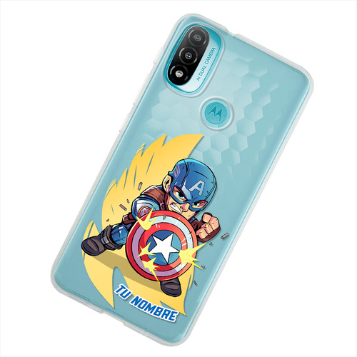 Funda Para Motorola Capitán América Marvel Personalizada