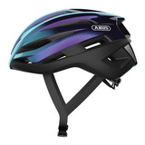 Casco Abus Stormchaser Bicicleta Ruta Liviano Ventilado Pro Talle M Color Violeta Y Negro