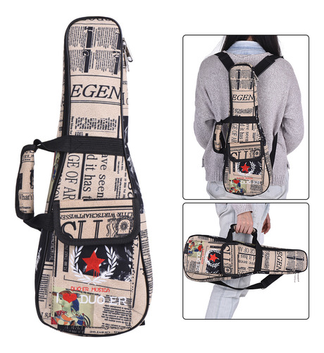 Funda Para Exteriores Con Estampado De Ukelele Oxford De 24