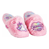 Pantuflas Niña Unicornio Rosa Comoda Suave Moda Confort 