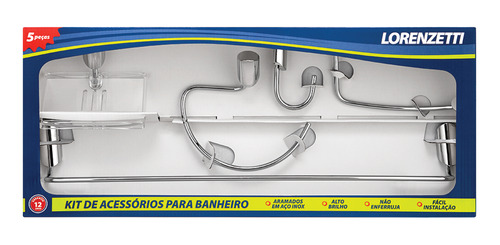 Kit De Acessórios Para Banheiro 5 Peças Lorenjoy 2000 C32