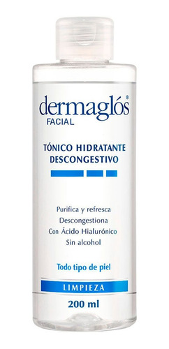 Dermaglós Tónico Facial Hidratante Descongestivo X 200 Ml