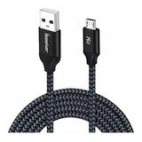 Cable Micro Usb Ps4 15ft, Iseeker Negro Extra Trenzado