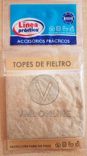 Topetina Tope De Fieltro Adhesivo Liso Silla Mesa 11x9cm