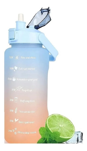 Botella De Agua Motivacional Deporte C/ Sorbete Degrade 2l