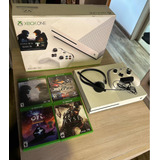 Xbox One S 500gb + Audio Chat Original + 4 Juegos Físicos