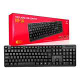 Teclado C3tech Kb-14bk, Usb, Abnt2, Preto Idioma Português Brasil