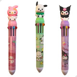 Caneta 10 Cores Turma Da Hello Kitty Kawaii Papelaria Fofa