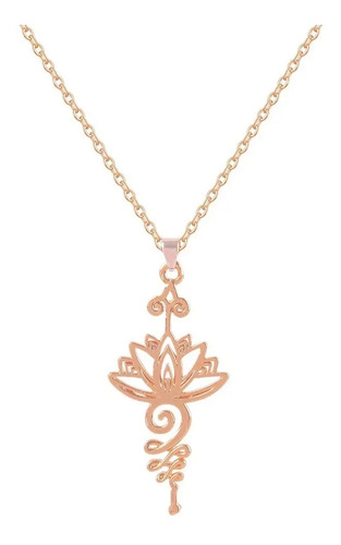 Collar De Flor De Loto Con Unalome