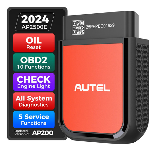 Escáner De Diagnóstico Automotriz Autel Ap2500 Obd2 2024 Con