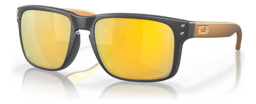 Óculos De Sol - Oakley - Holbrook - Oo9102 W4 55 Cor Da Armação Carbono Cor Da Haste Vermelho/ouro Cor Da Lente 24k Desenho Quadrado