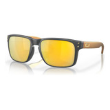 Óculos De Sol - Oakley - Holbrook - Oo9102 W4 55 Cor Da Armação Carbono Cor Da Haste Vermelho/ouro Cor Da Lente 24k Desenho Quadrado