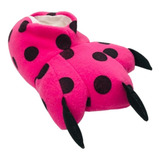 Pantuflas Garras Fucsia Lunares Plumitaa Pantus