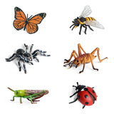 Juego De 6 Figuras Realistas De Insectos, Juguetes, De Plást