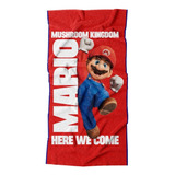Toalla Premium Mario Mushroom Color Rojo