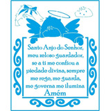 Stencil Retangular -santo Anjo Menina 25x20 Litoarte Str 105