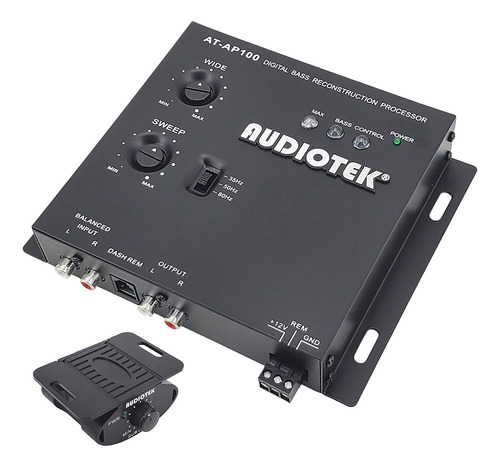 Procesador De Bajo Digital Audiotek At-ap100 1/2 Din Para Au