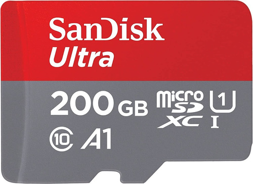 Memoria Sandisk Sdsqua4-200g-gn6ma Ultra Microsd 200 Gb Rojo