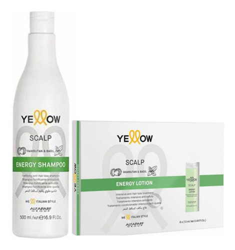 Yellow Energy Anticaída Scalp Shampoo Caja Ampolletas 6x13ml