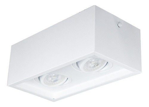 Spot Luminária De Teto Sobrepor Duplo Recuado Cor Branco 110v/220v