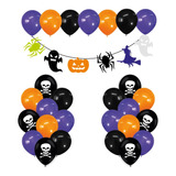 Kit Arco Baloes Decoracao Festa Halloween Bruxa Fantasma 