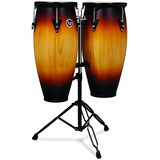 Latin Percussion Lp City Wood Congas 10  11 Set - Vintage