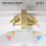 Kenes Ke-9051-4 - Grifo De Baño De 4 Pulgadas, Color Dorado