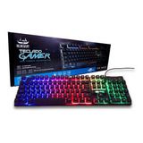 Teclado Multimídia Gamer Led Rgb Usb Anti Ghost 3 Cores