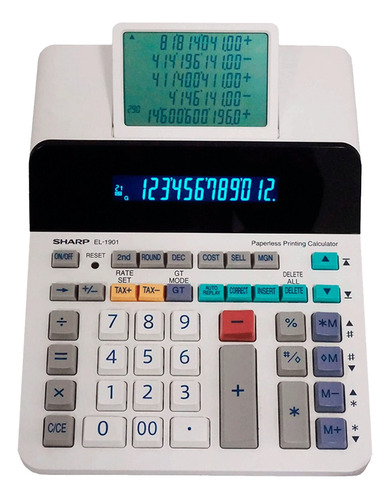 Calculadora Sharp El-1901 - 12 Digitos - 220v - Branco