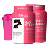 Kit 2x Max Shake Protein - Combo Mulher - Max Titanium Sabor Morango