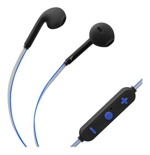 Audífonos Steren Aud-7000caz Bluetooth Con Cable Reflejante Azul 