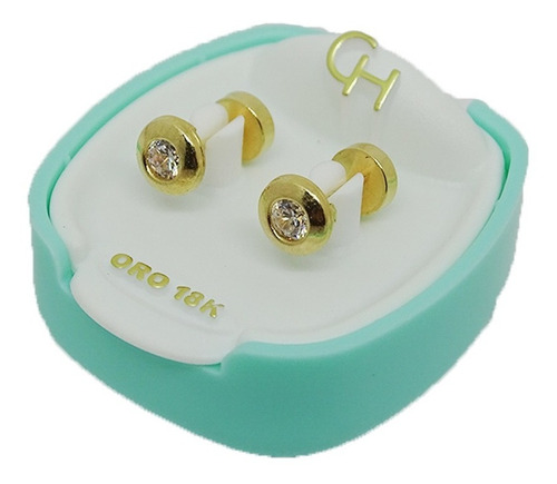 Aros Abridores Oro 18k Ch Mod 186 Cono Blanca O Rosa Liniers