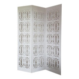 Biombo 3 Folhas 129x180cm Mdf Modelo 2 Branco