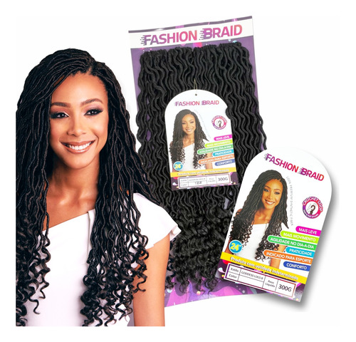 Cabelo Crochet Fashion Braid Goddess B Dread Locs Fibra