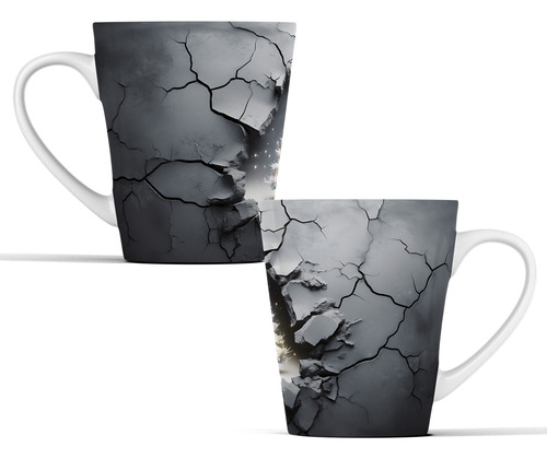 Taza Navideña Arbol En Rocas 3d Sublimada Cónica 12oz M413