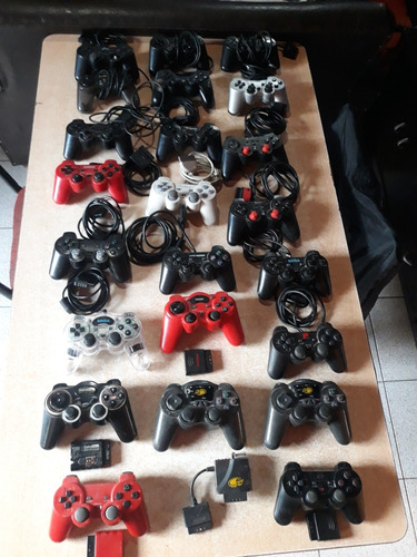 Lote De 23 Joystick Ps2 Genericos Para Repuesto