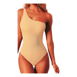 Body Fitness Sin Mangas Un Hombro Tipo Strapless Para Mujer 