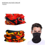 Bandana Multiuso Tubular Sin Costura/hombre / Fuego