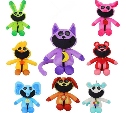 8pcs Peluches Smiling Critters Poppy Playtime Colores-25cm