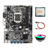 Placa Base Minera B75 Btc+cpu Aleatoria+ventilador De Refrig