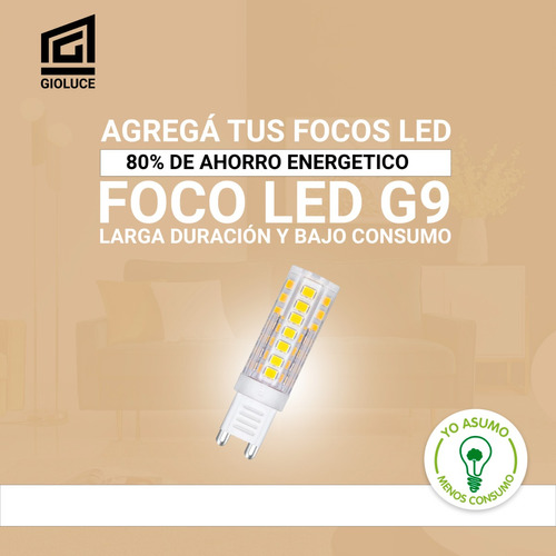 Lampara Techo 3 Luces Apto Led G9 Deco Ventilador Spot Movil Color Blanco